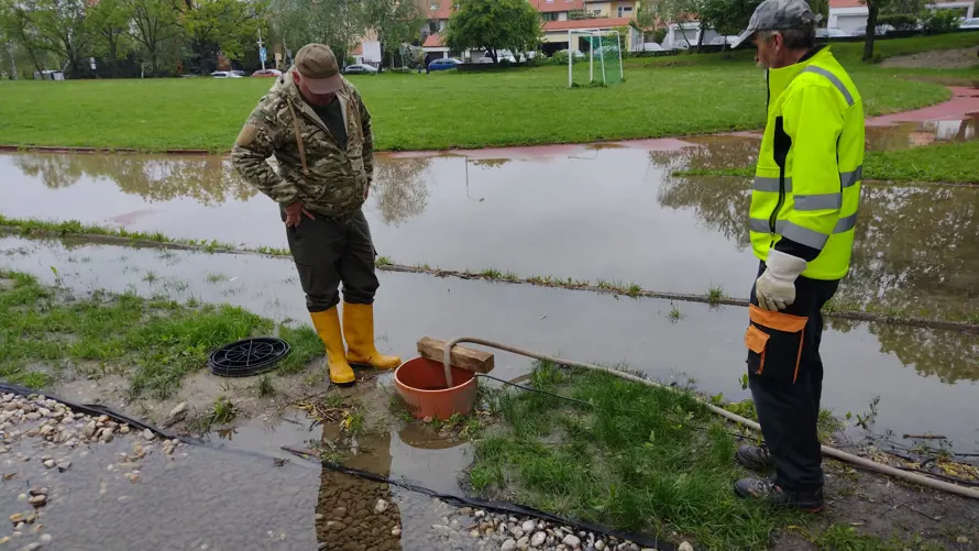 Odvodnenie bežeckej dráhy nie je zatiaľ dokončené